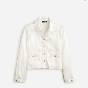 J. Crew White Blazer with Gold Buttons
